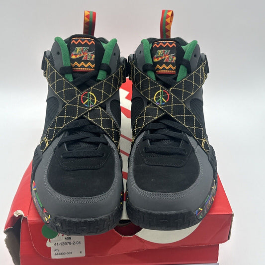 Size 10 - Nike Air Raid Peace 2014 Release With Box Vnds Black Suede Leather