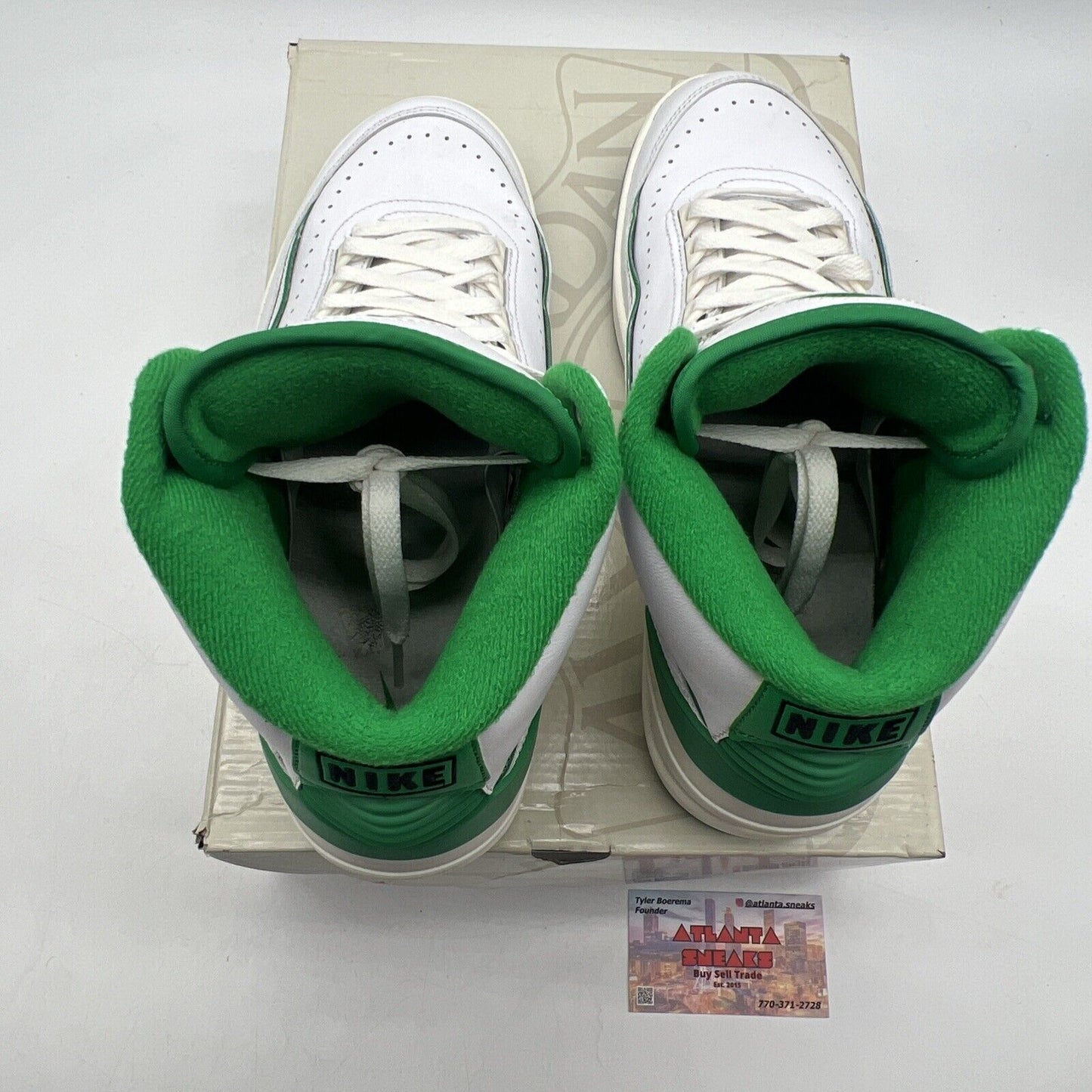 Size 10.5 - Jordan 2 Retro Lucky Green White Leather (DR8884-103)