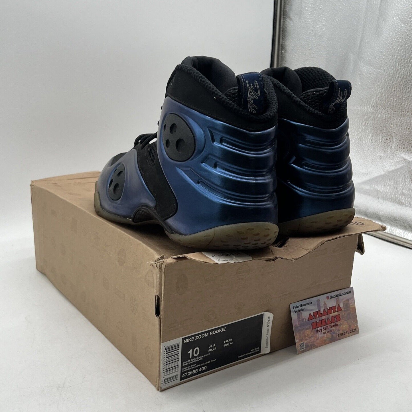 Size 10 - Nike Zoom Rookie Binary Blue Black Suede (472688-400)