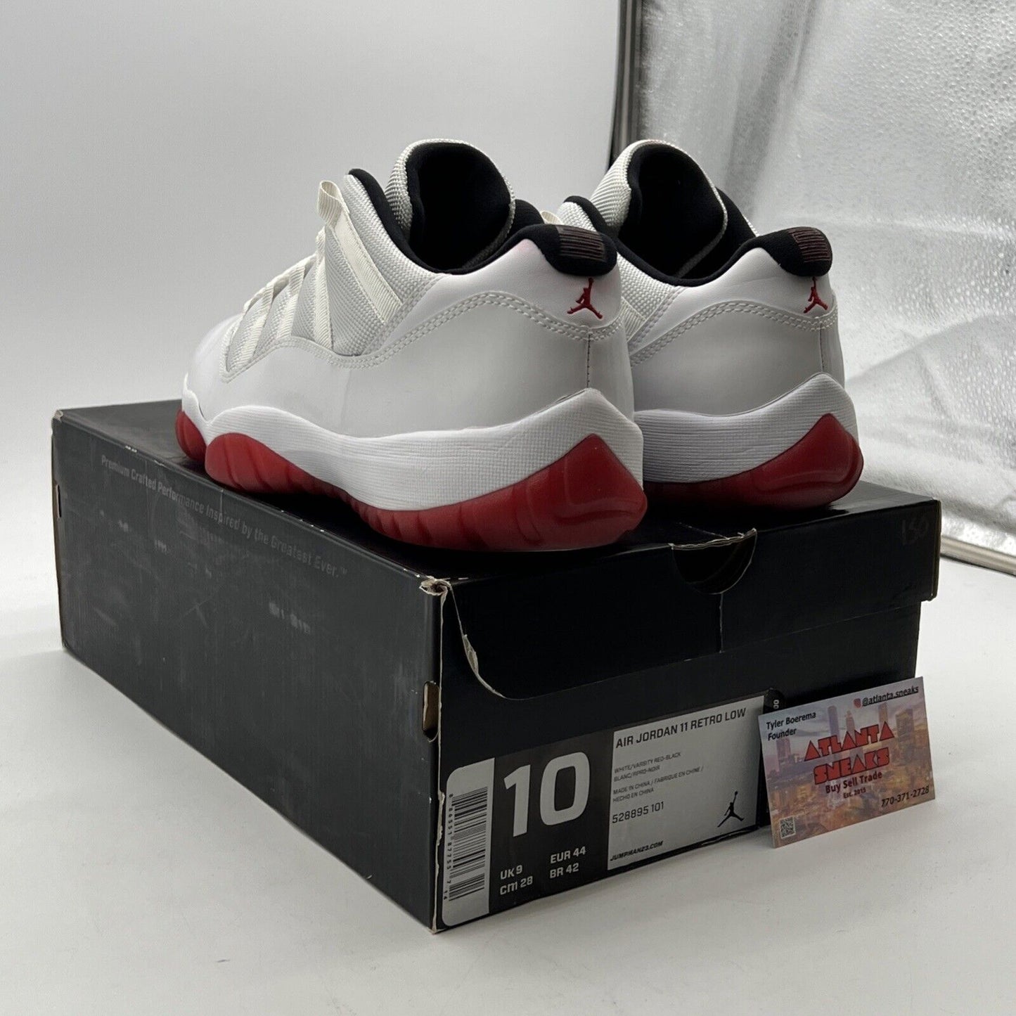 Size 10 - Air Jordan 11 Retro Low Cherry Bottom (528895-101)