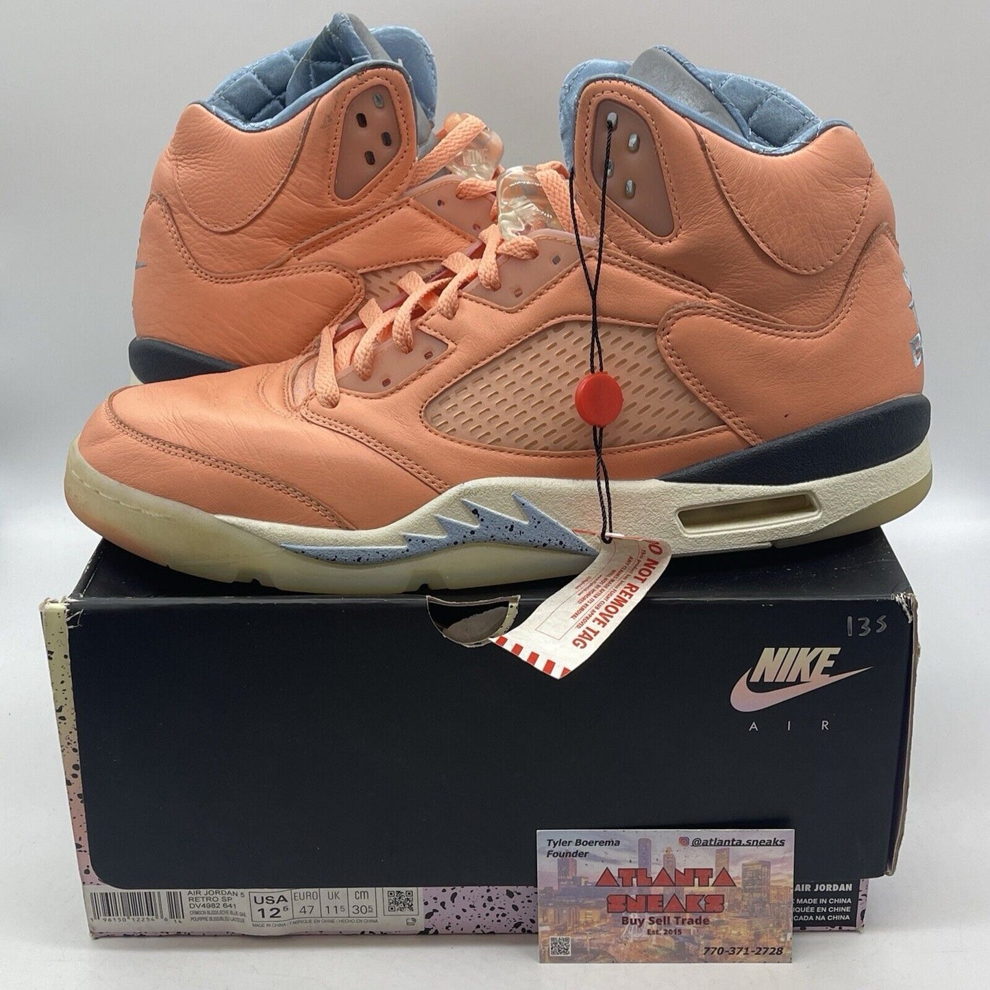Size 12.5 - Jordan 5 Retro x DJ Khaled Mid We The Best - Crimson Bliss Leather