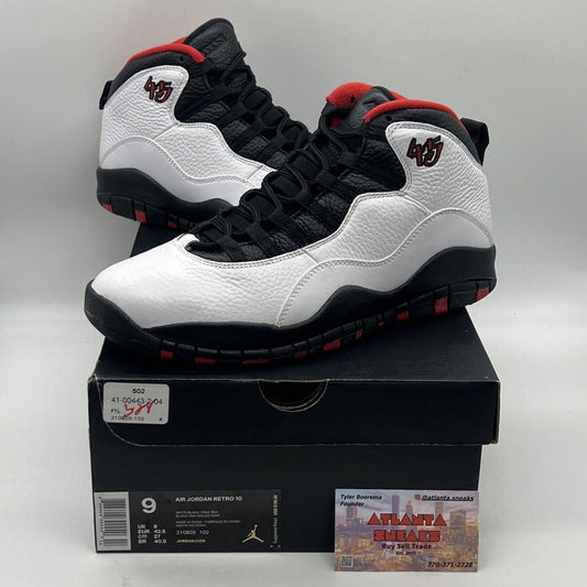 Size 9 - Air Jordan 10 Double Nickel Brand New Og All Black Red White Leather DS