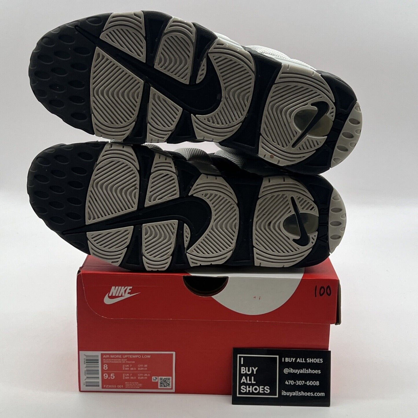 Size 8 - Nike Air More Uptempo Low Black Photon Dust (FZ3055-001)