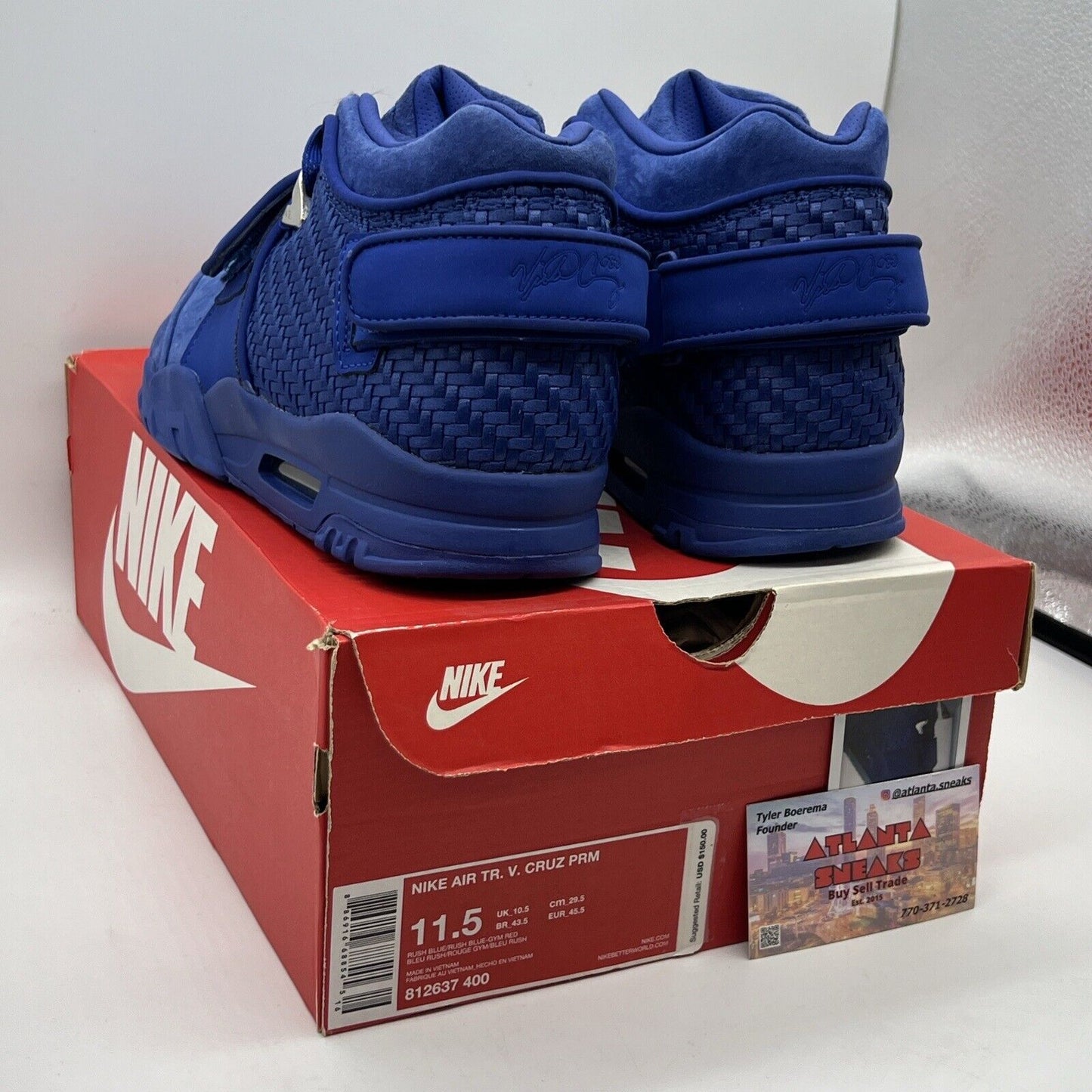 Size 11.5 - Nike Air Trainer V Cruz Rush Blue 2016 Brand New Og All