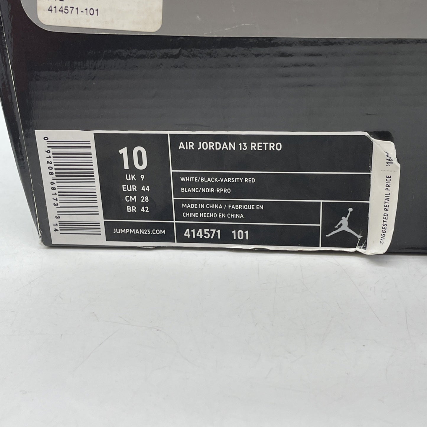 Size 10 - Air Jordan 13 Retro 2010 Cherry White Red Leather Suede (414571-101)