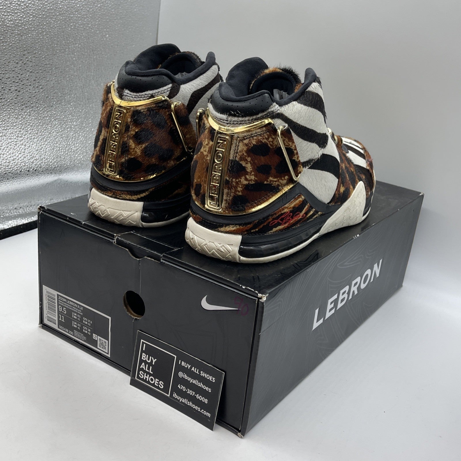 Size 9.5 - Nike Zoom LeBron 2 Beast Brown Black White Suede (DQ2439-200)