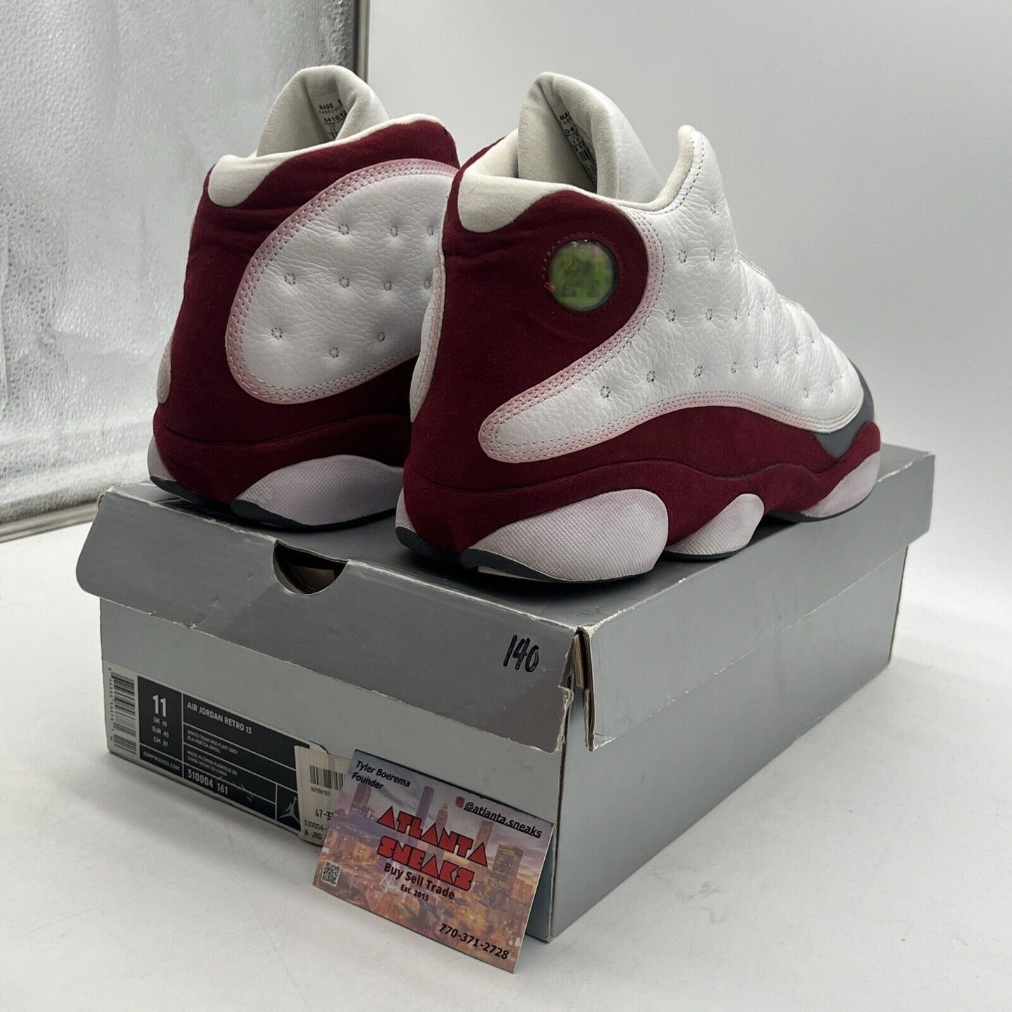 Size 11 - Air Jordan 13 Retro 2005 Grey Toe White Leather Maroon (310004-161)