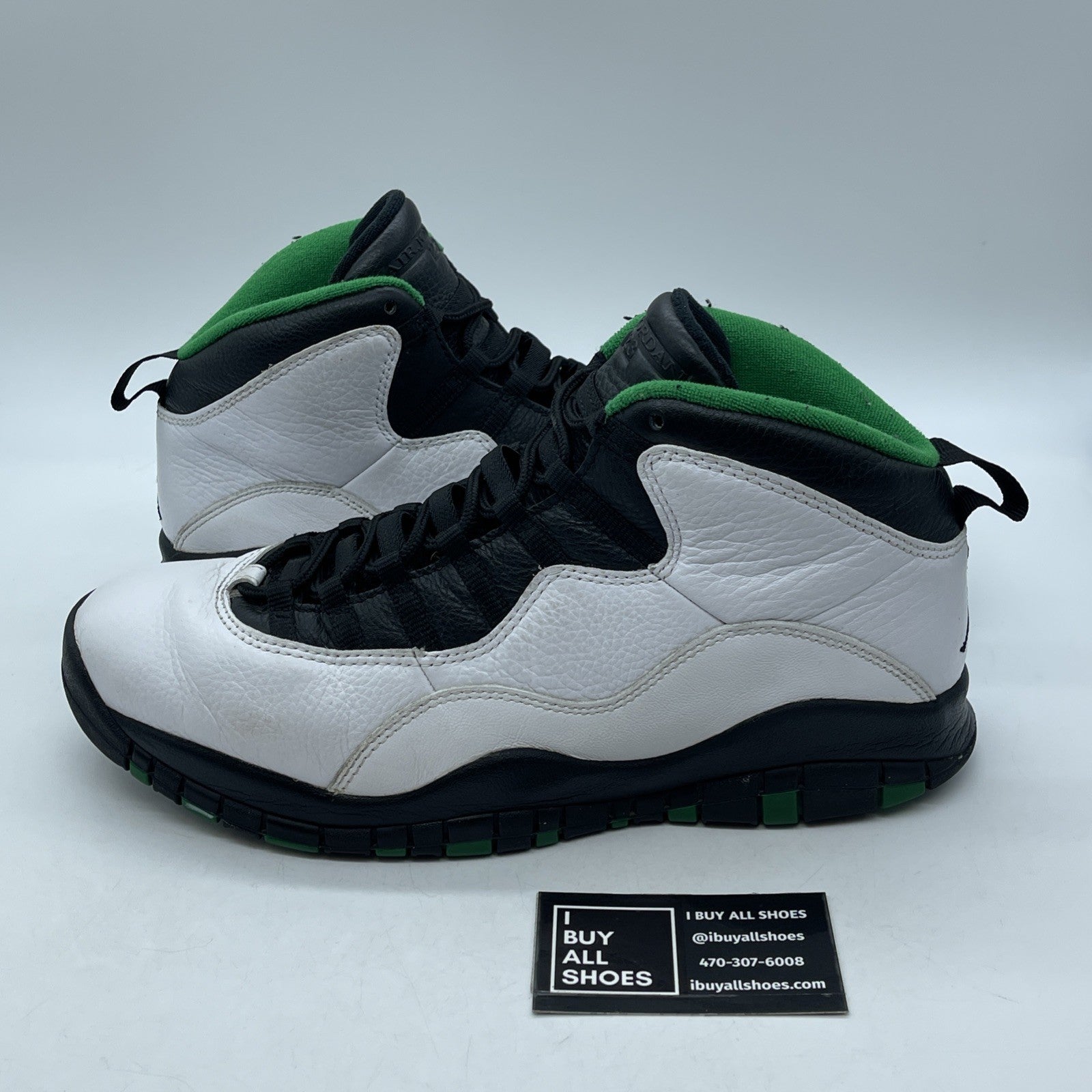 Size 12 - Air Jordan 10 Retro 2019 Seattle Green White Leather (310806-137)