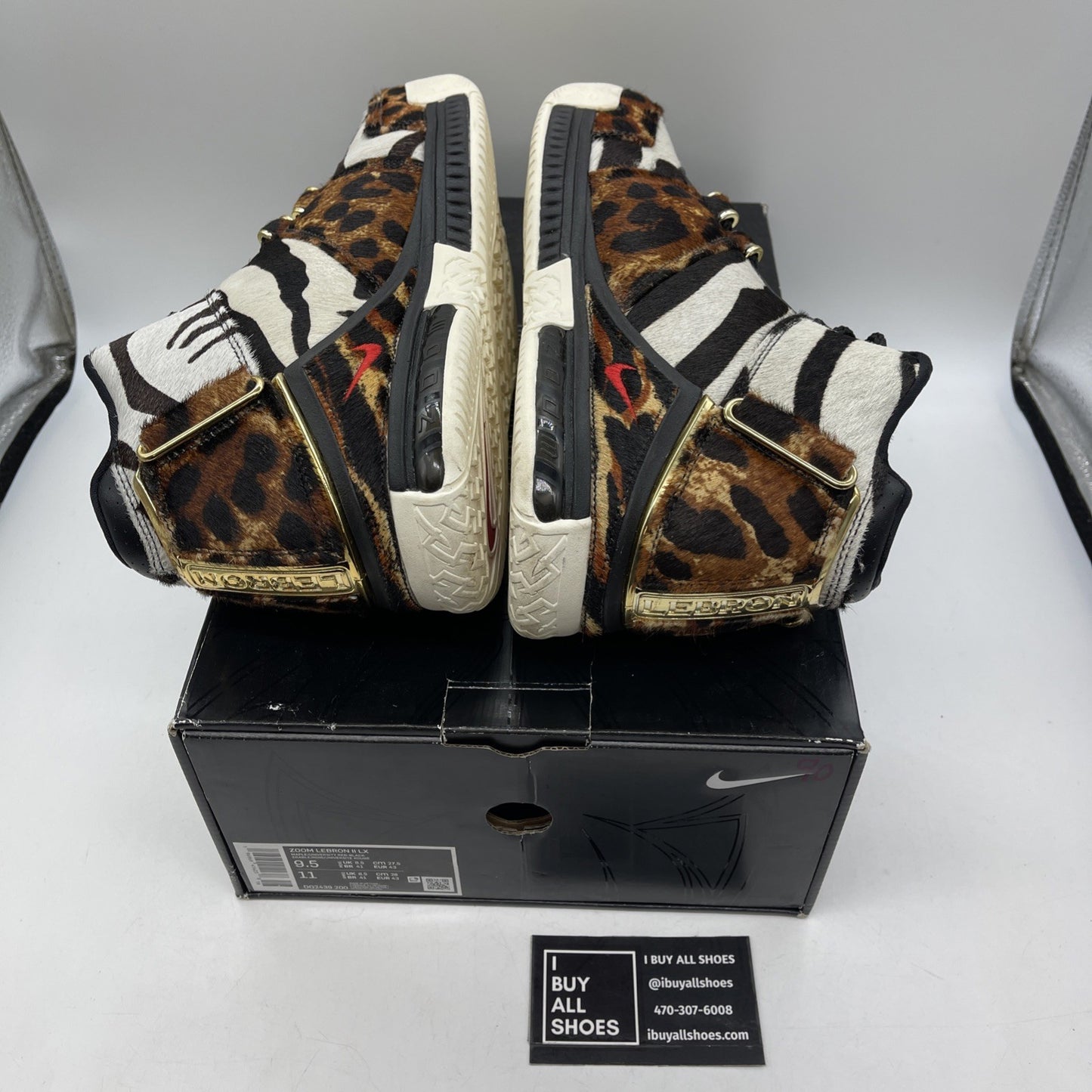 Size 9.5 - Nike Zoom LeBron 2 Beast Brown Black White Suede (DQ2439-200)
