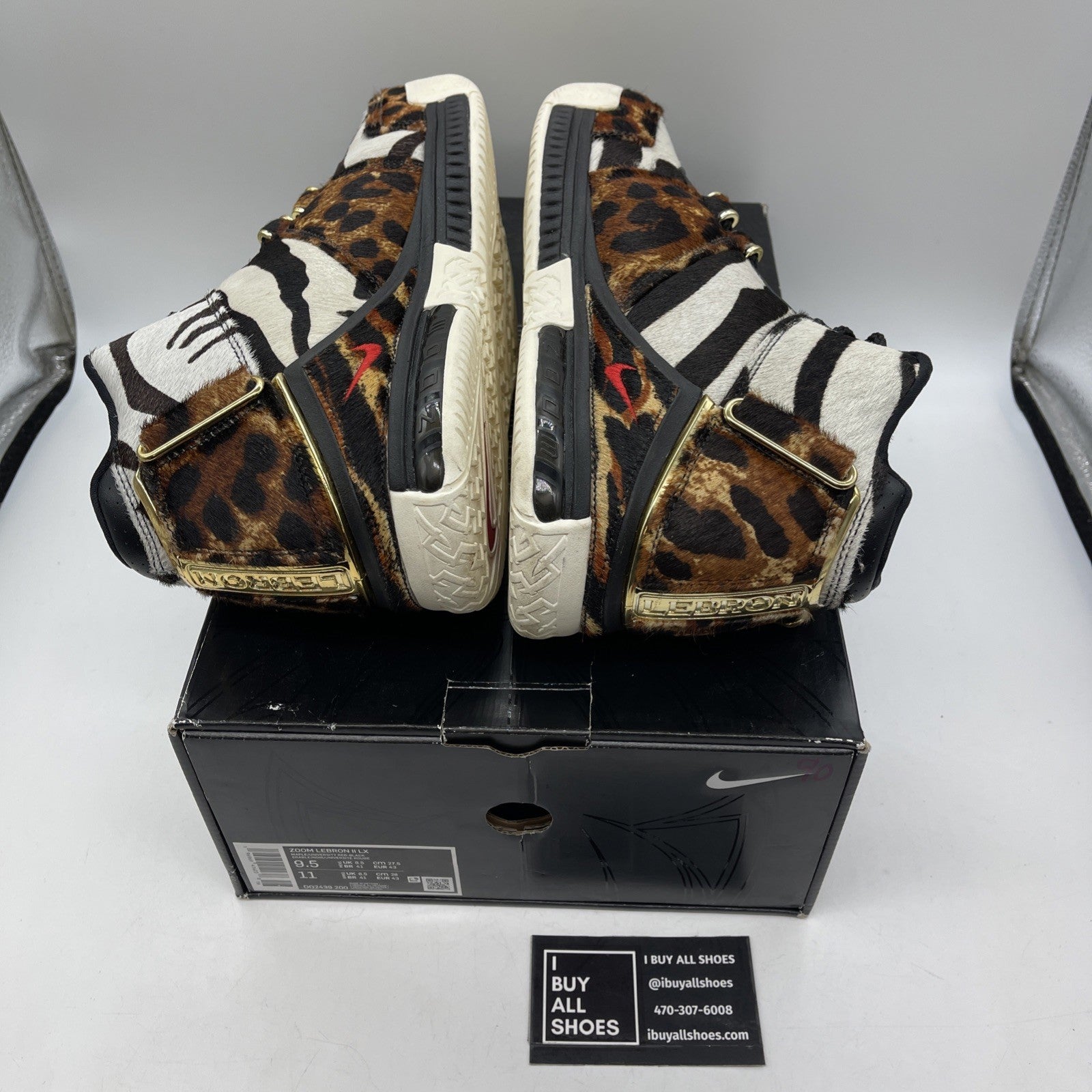 Size 9.5 - Nike Zoom LeBron 2 Beast Brown Black White Suede (DQ2439-200)