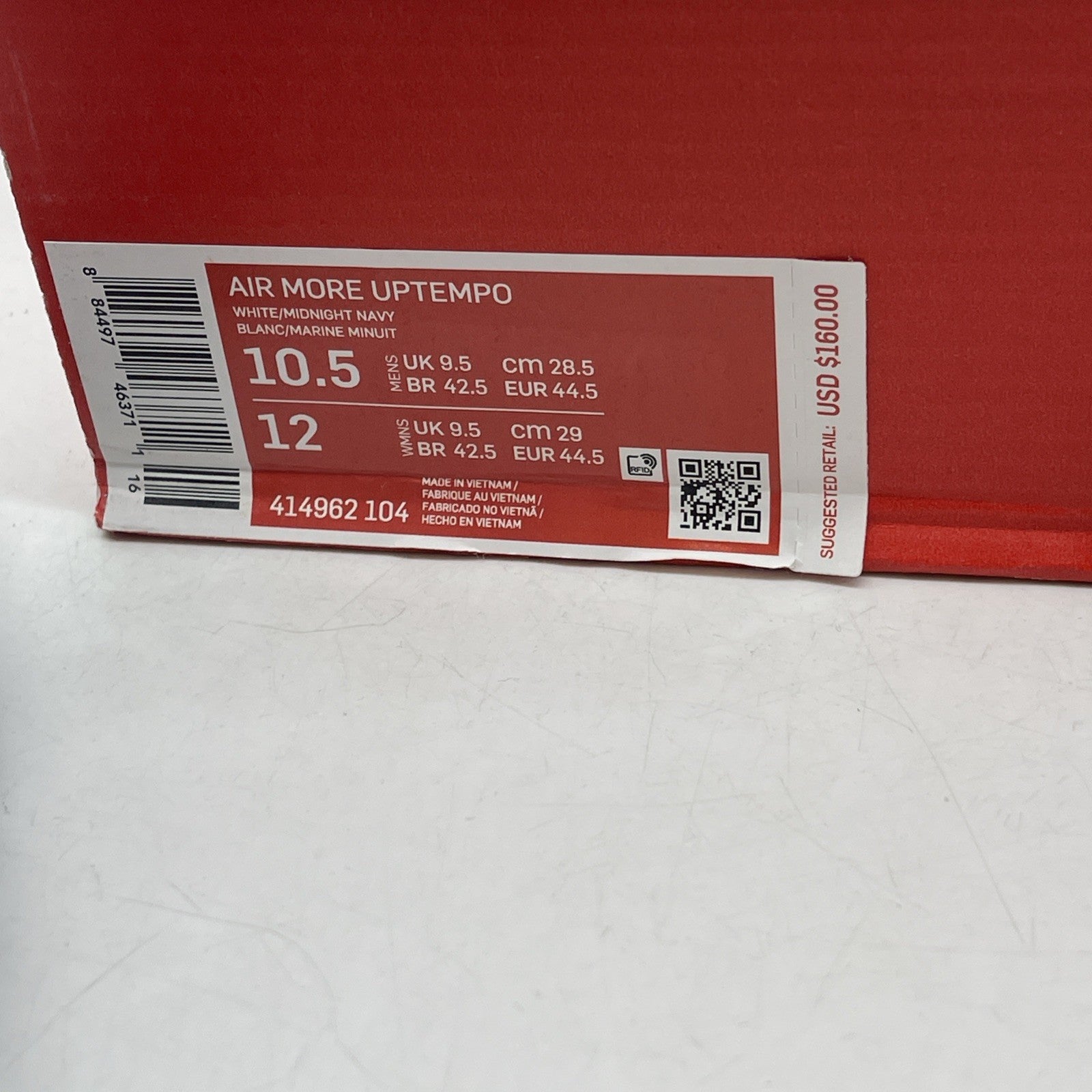 Size 10.5 - Nike Air More Uptempo 2016 Olympic (414962-104)