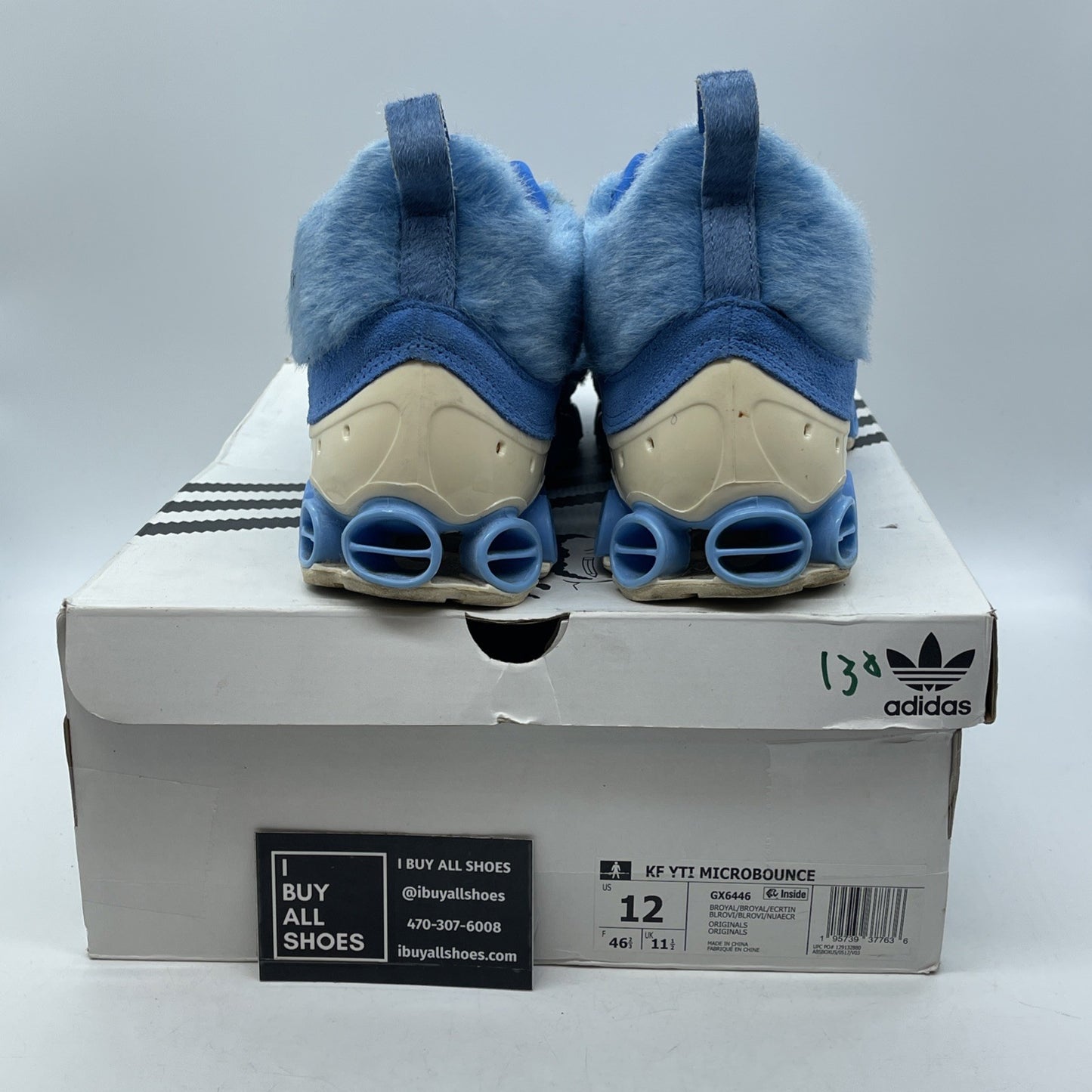 Size 12 - adidas Kerwin Frost x Microbounce T1 YTI Blue Suede (GX6446)