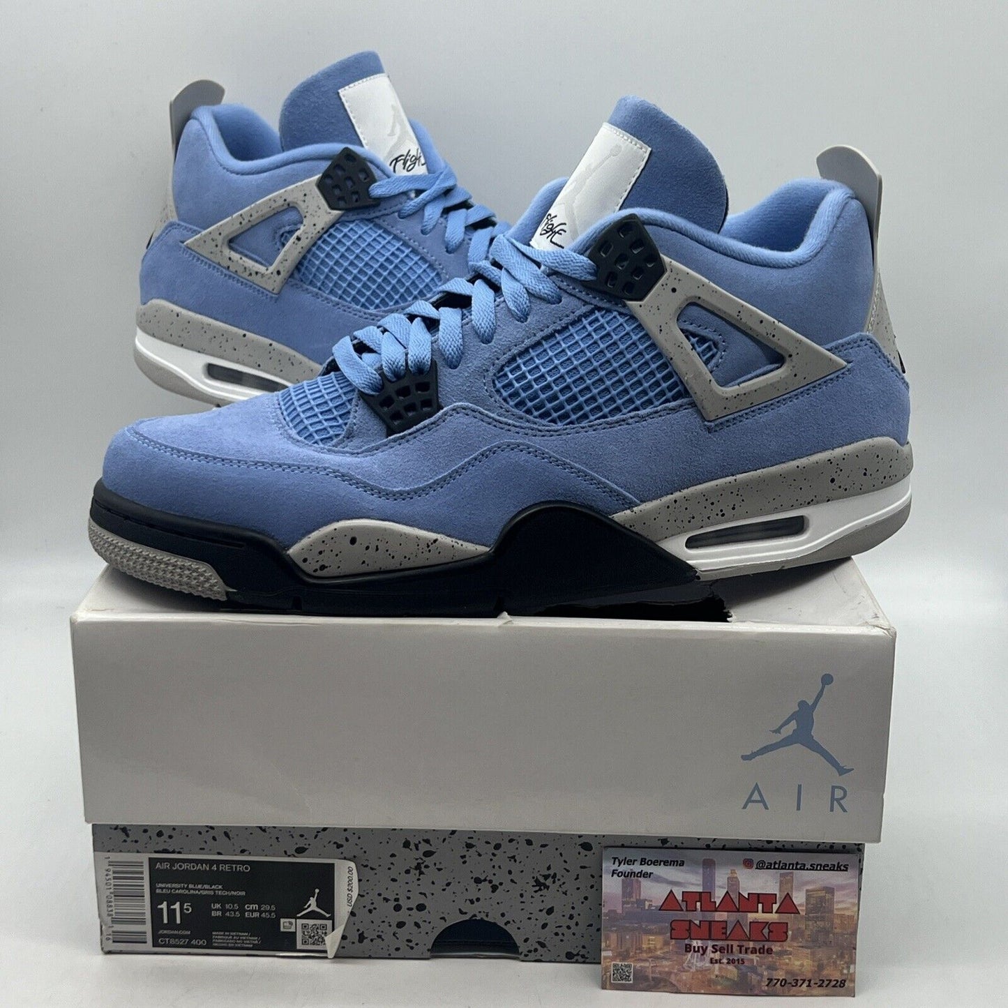 Size 11.5 - Jordan 4 Retro Mid University Blue Brand New Og All