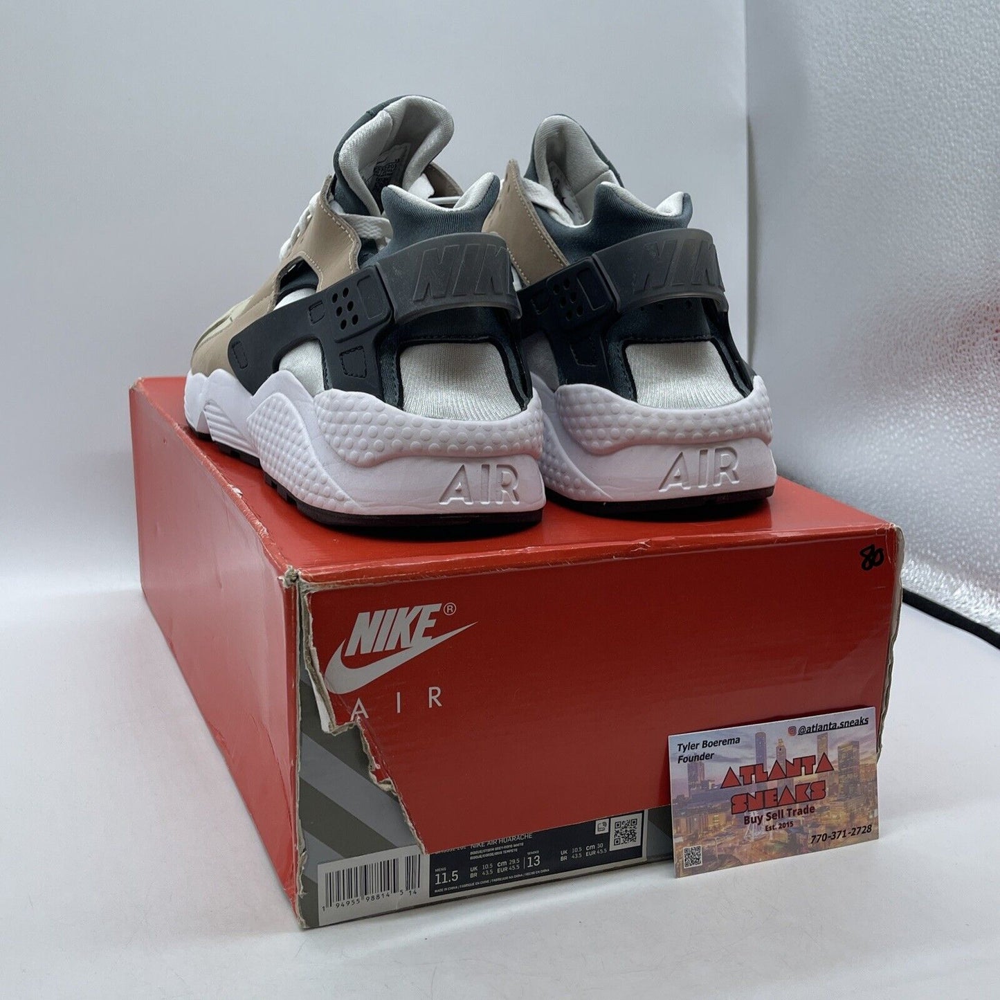 Size 11.5 - Nike Air Huarache OG Escape Brown Black Suede Leather (DH9532-201)