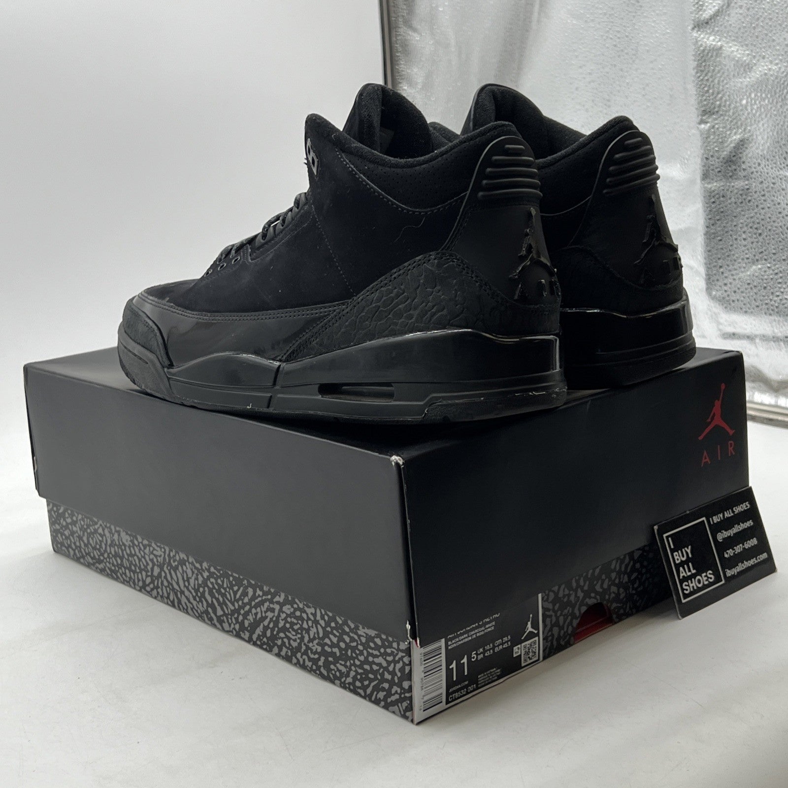Size 11.5 - Air Jordan 3 Retro 2025 Black Cat (CT8532-001)