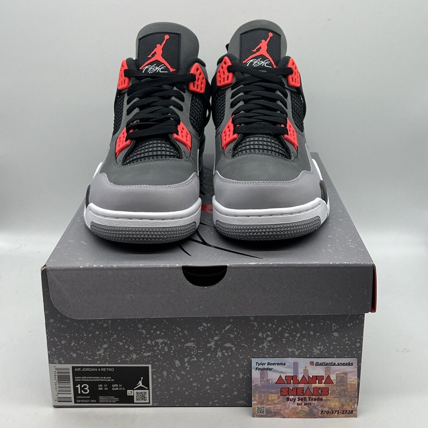 Size 13 - Jordan 4 Retro Mid Infrared Brand New Og All