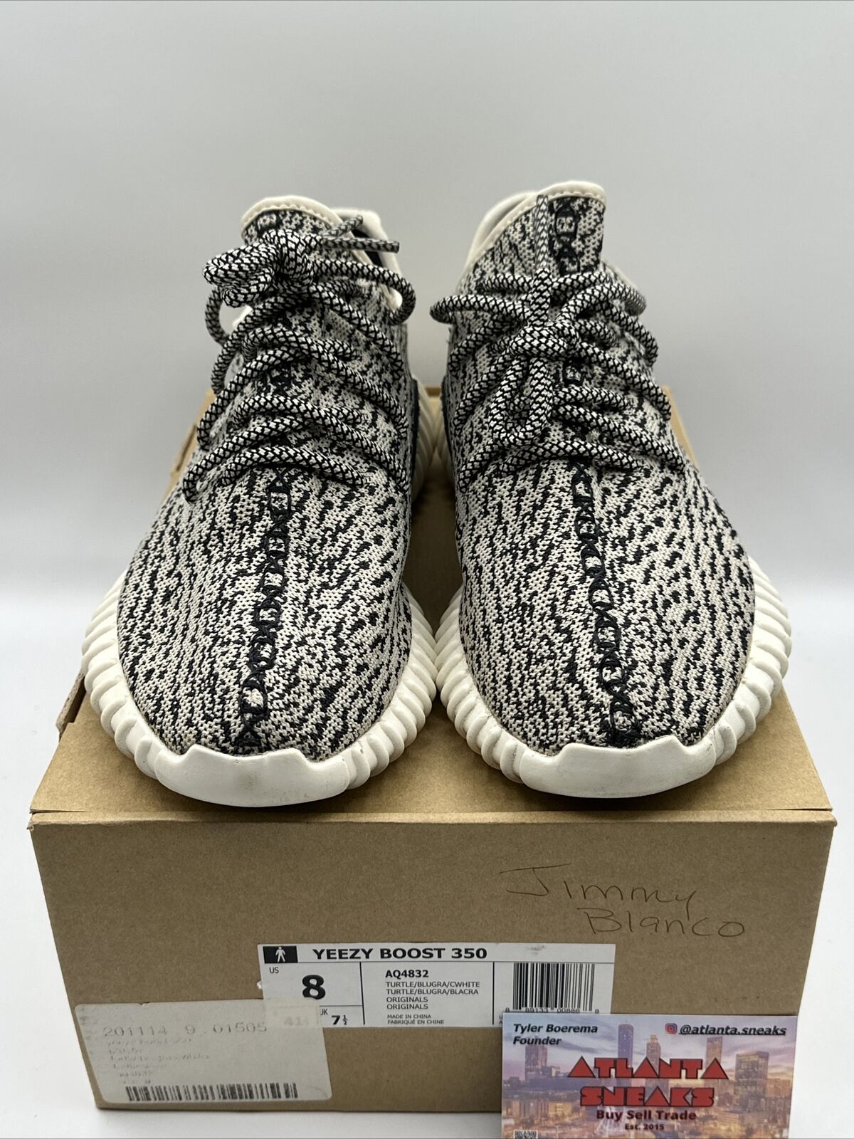 Size 8 - adidas Yeezy Boost 350 V1 Turtle Dove OG 2015 RELEASE RARE Grey Black