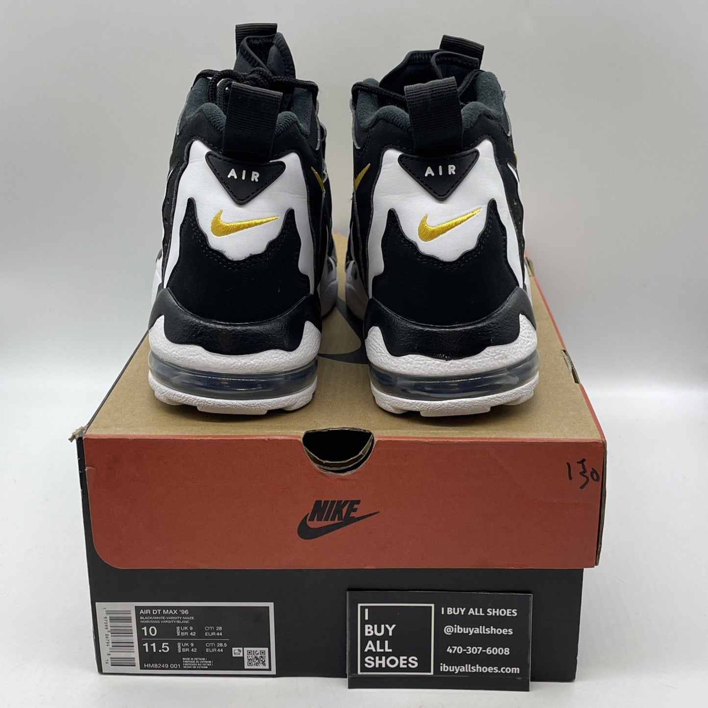 Size 10 -  Air Dt Max ‘96 Black White 2024 Yellow Suede Leather (HM8249-001)
