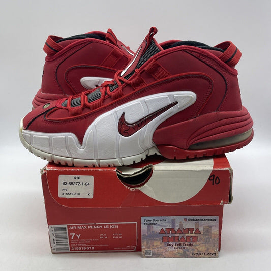 Size 7Y (GS) - Nike Air Max Penny 1 LE Mid University Red Suede (315519-610)