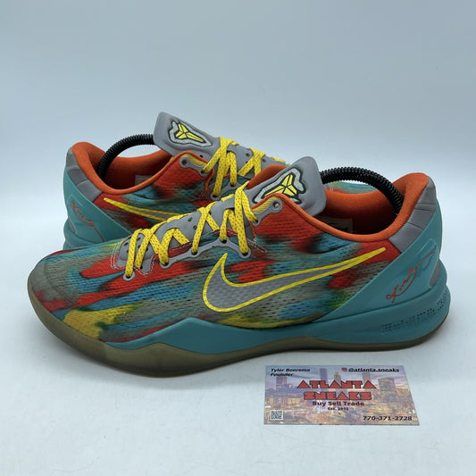 Size 10 - Nike Kobe 8 2013 Venice Beach Blue Grey Suede Leather (555035-002)