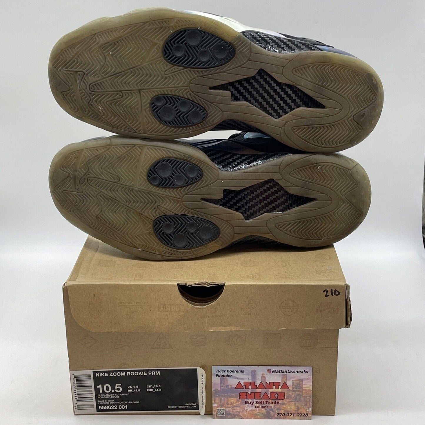 Size 10.5 - Nike Zoom Rookie Prm Galaxy Black Pod Blue Purple Suede (558622-001)