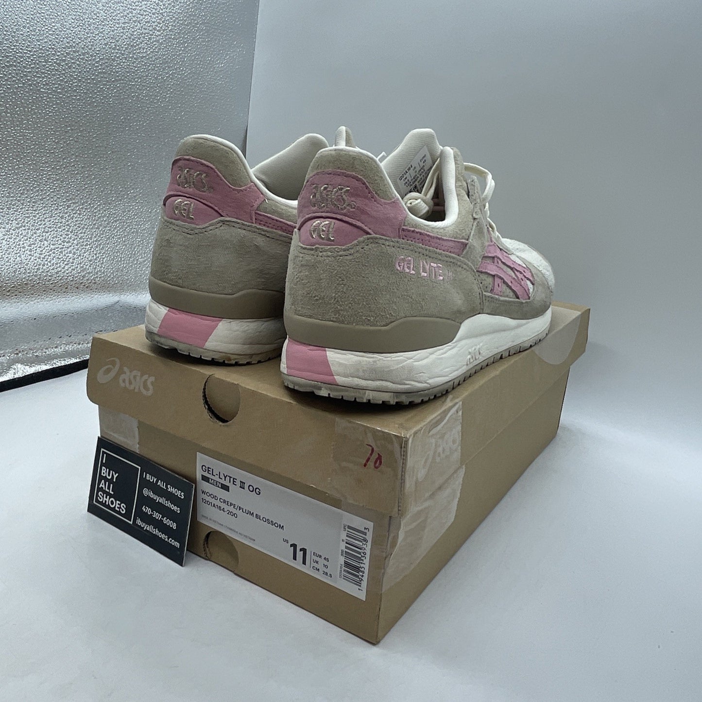Size 11 - Asics Gel Lyte 3 OG Wood Crepe Blossom (1201A164-200)