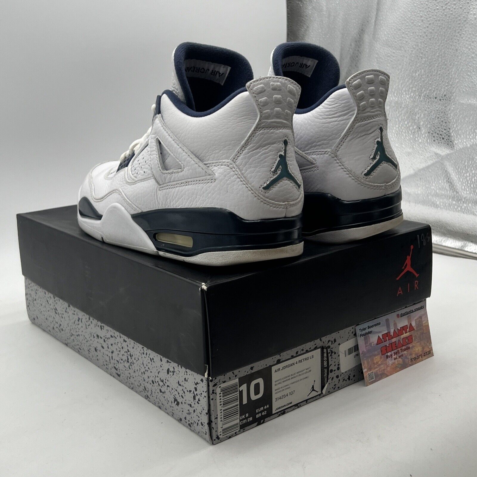 Size 10 - Air Jordan 4 Retro LS Columbia (314254-107)