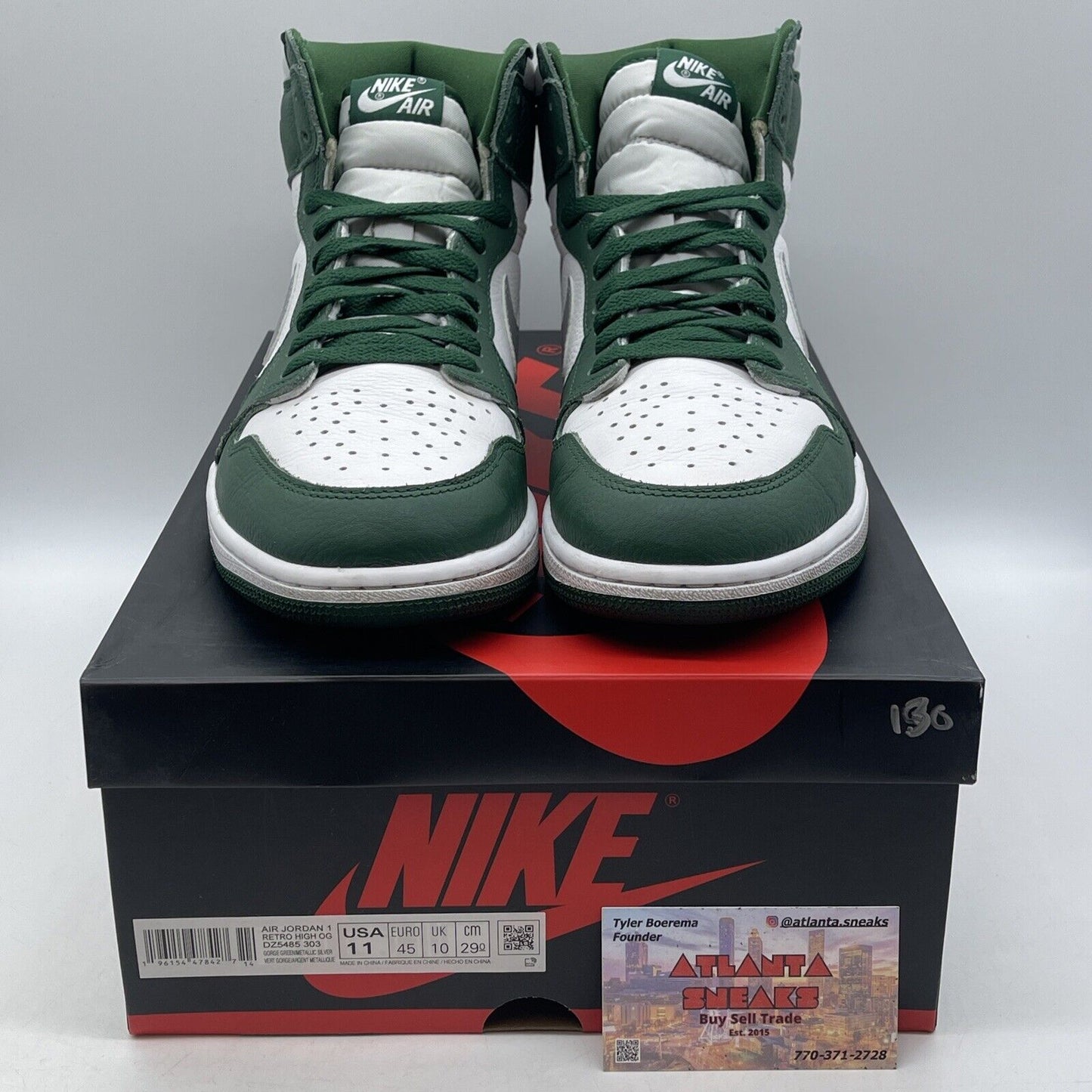 Size 11 - Jordan 1 Retro OG High Gorge Green White Silver (DZ5485-303)