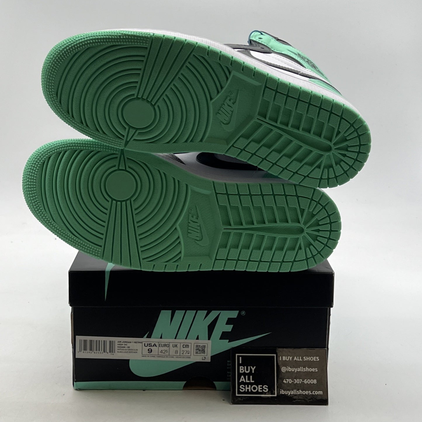 Size 9 - Air Jordan 1 Retro OG High Green Glow (DZ5485-130)