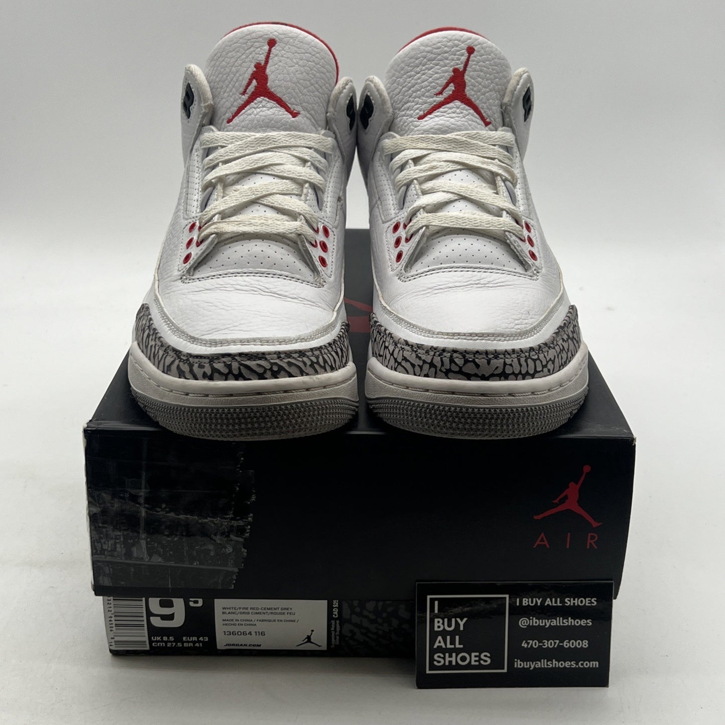 Size 9.5 - Air Jordan 3 Retro Hall of Fame 2018 (136064-116)