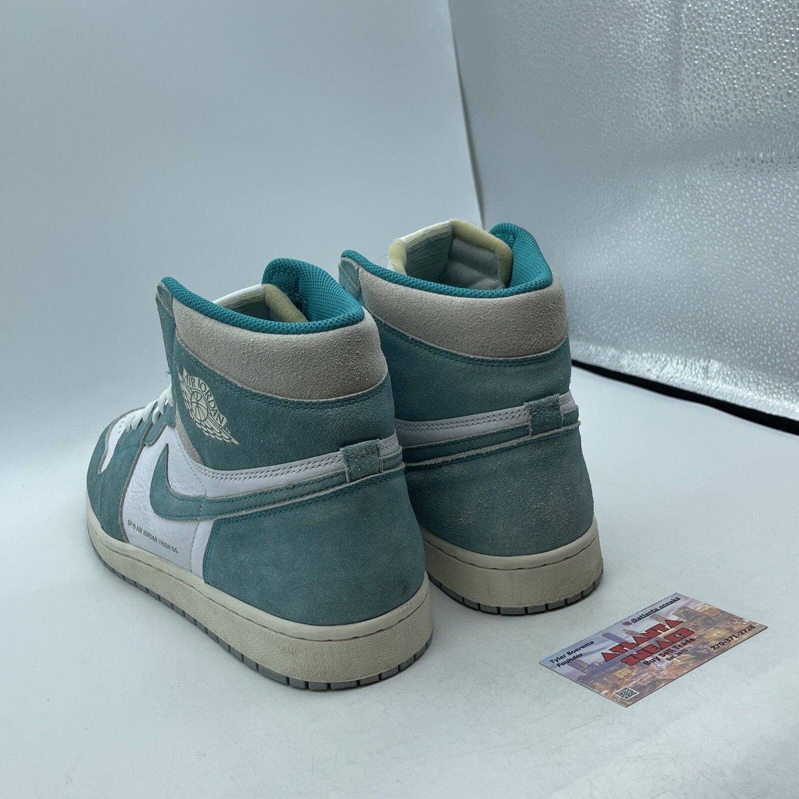 Size 12.5 - Jordan 1 Retro OG High Turbo Green White Suede (555088-311)