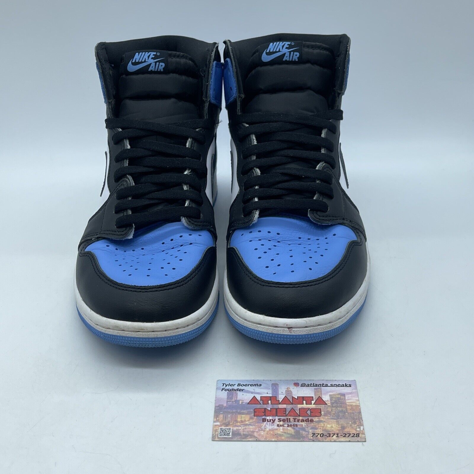Size 11 - Jordan 1 Retro OG High UNC Toe Black White Leather (DZ5485-400)