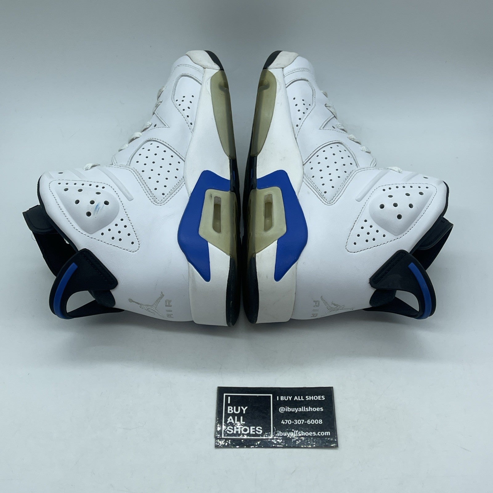 Size 9.5 - Air Jordan 6 Retro 2014 Sport Blue White Leather (384664-107)