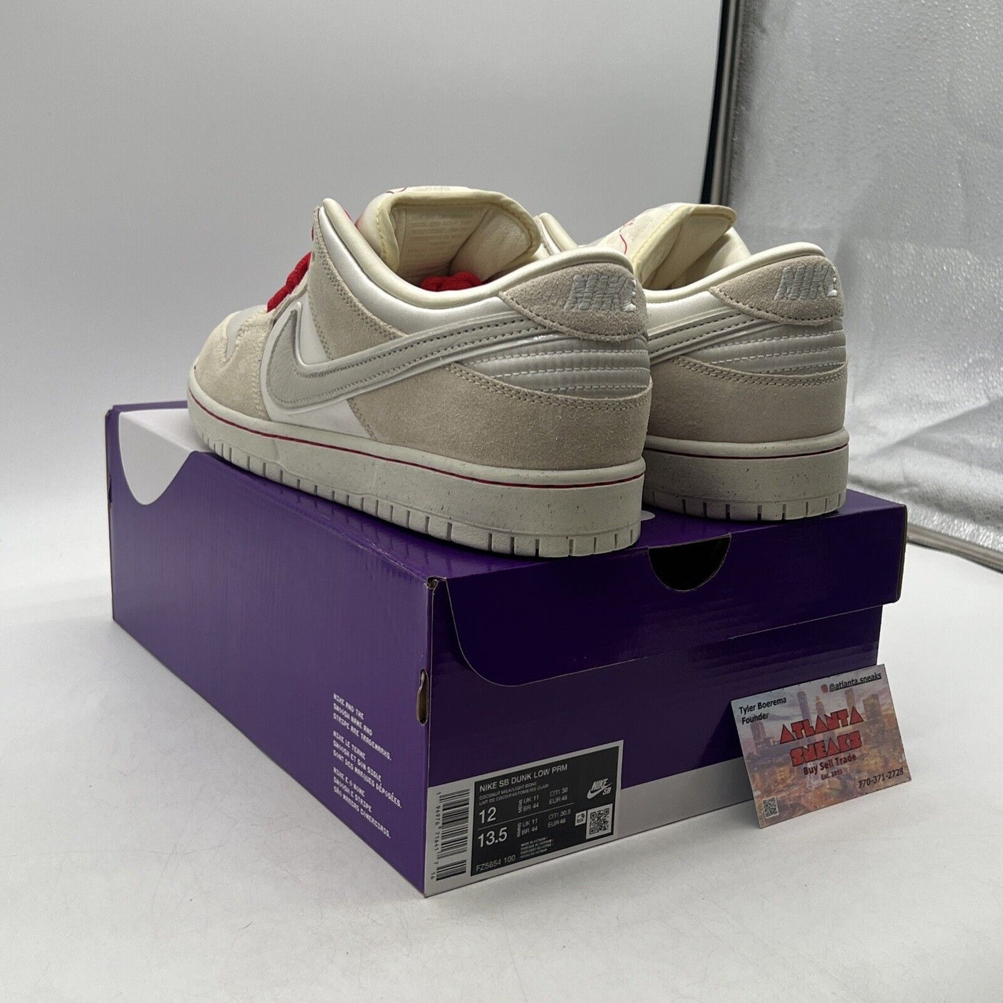 Size 12 - Nike SB Dunk Low City Of Love Light Bone Leather Suede  (FZ5654-100)