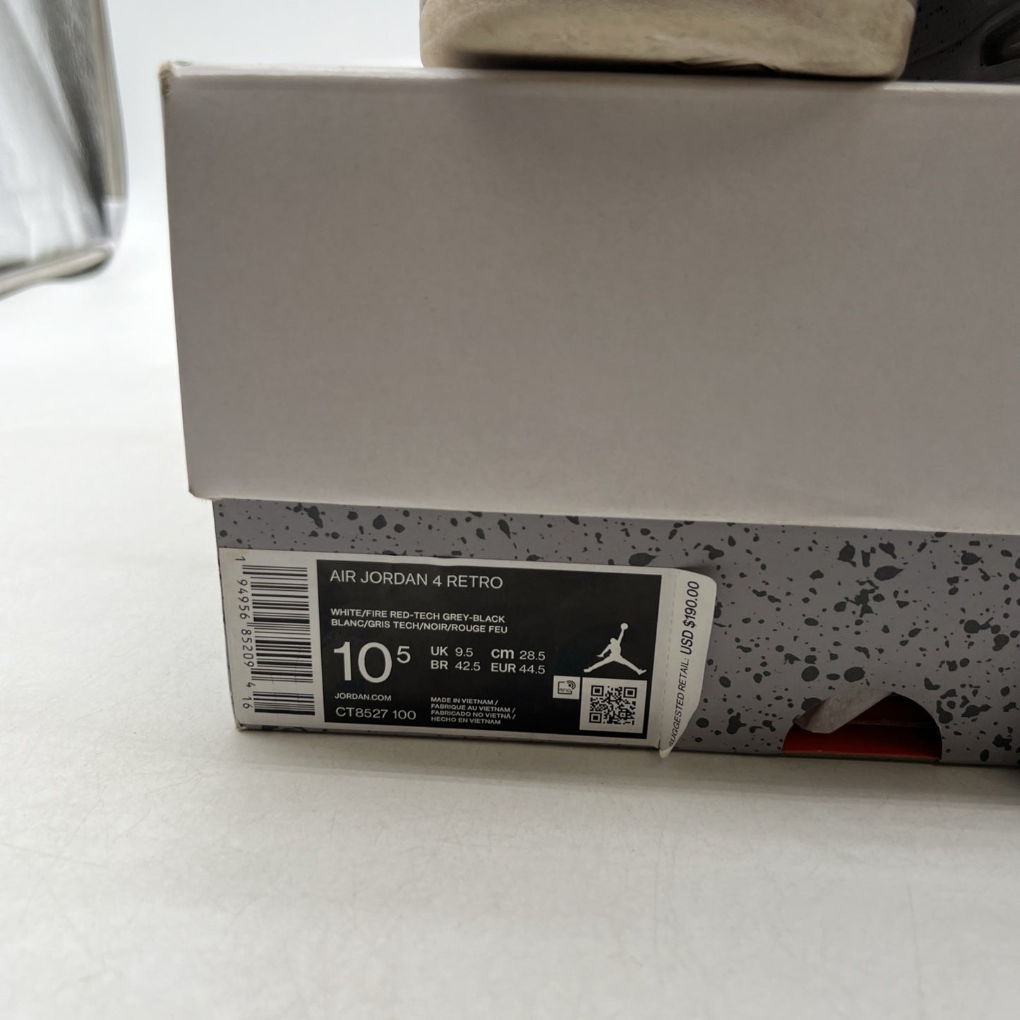 Size 10.5 - Air Jordan 4 Retro Mid White Oreo (CT8527-100)