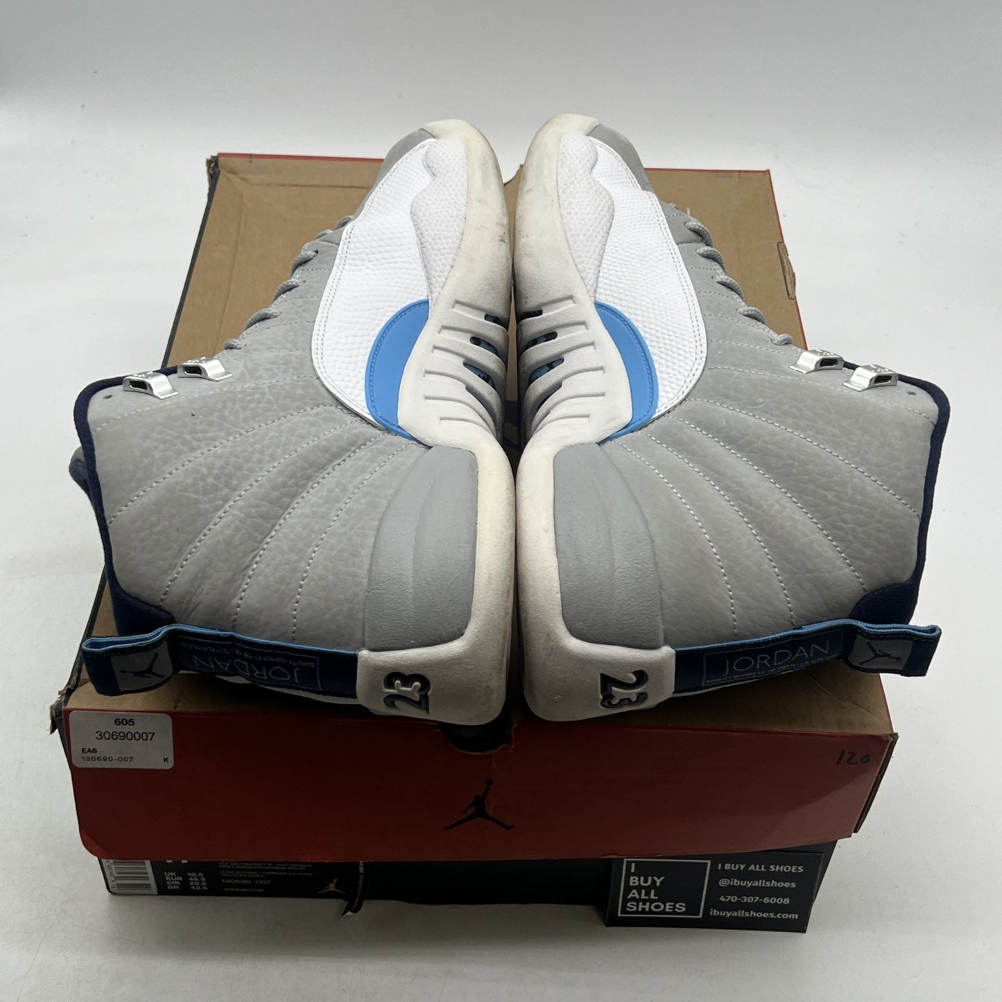 Size 11.5 - Air Jordan 12 Retro Grey University Blue (130690-007)