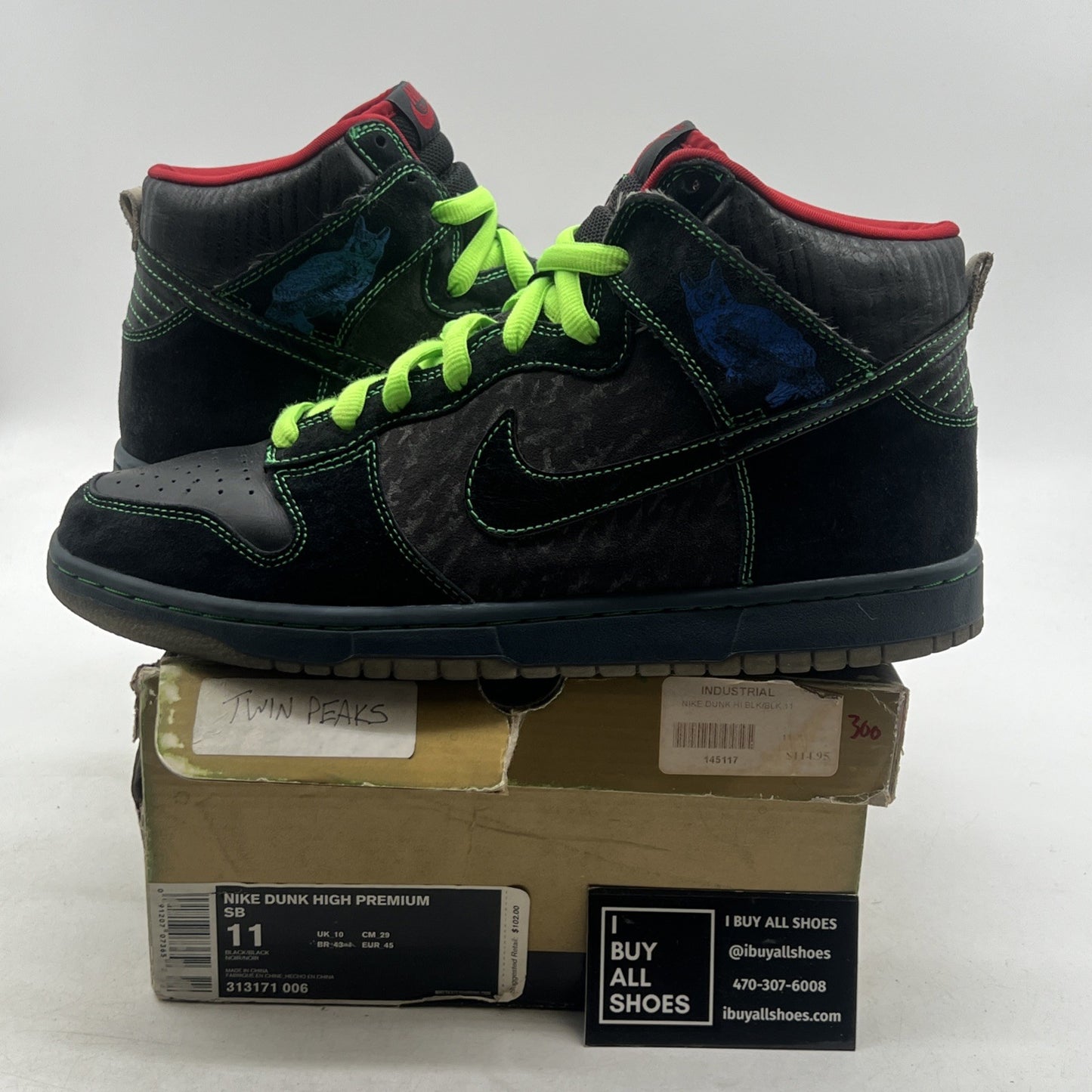 Size 11 - Nike Dunk Premium SB High Twin Peaks (313171-006)