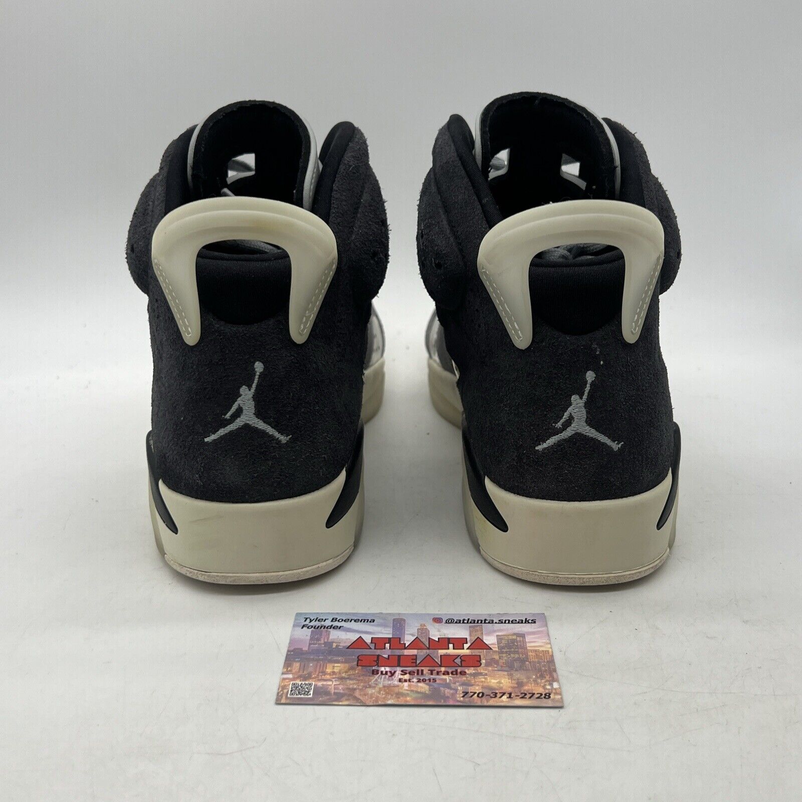 Size 11 - Air Jordan 6 Retro Tech Chrome W Black Grey Suede (CK6635-001)