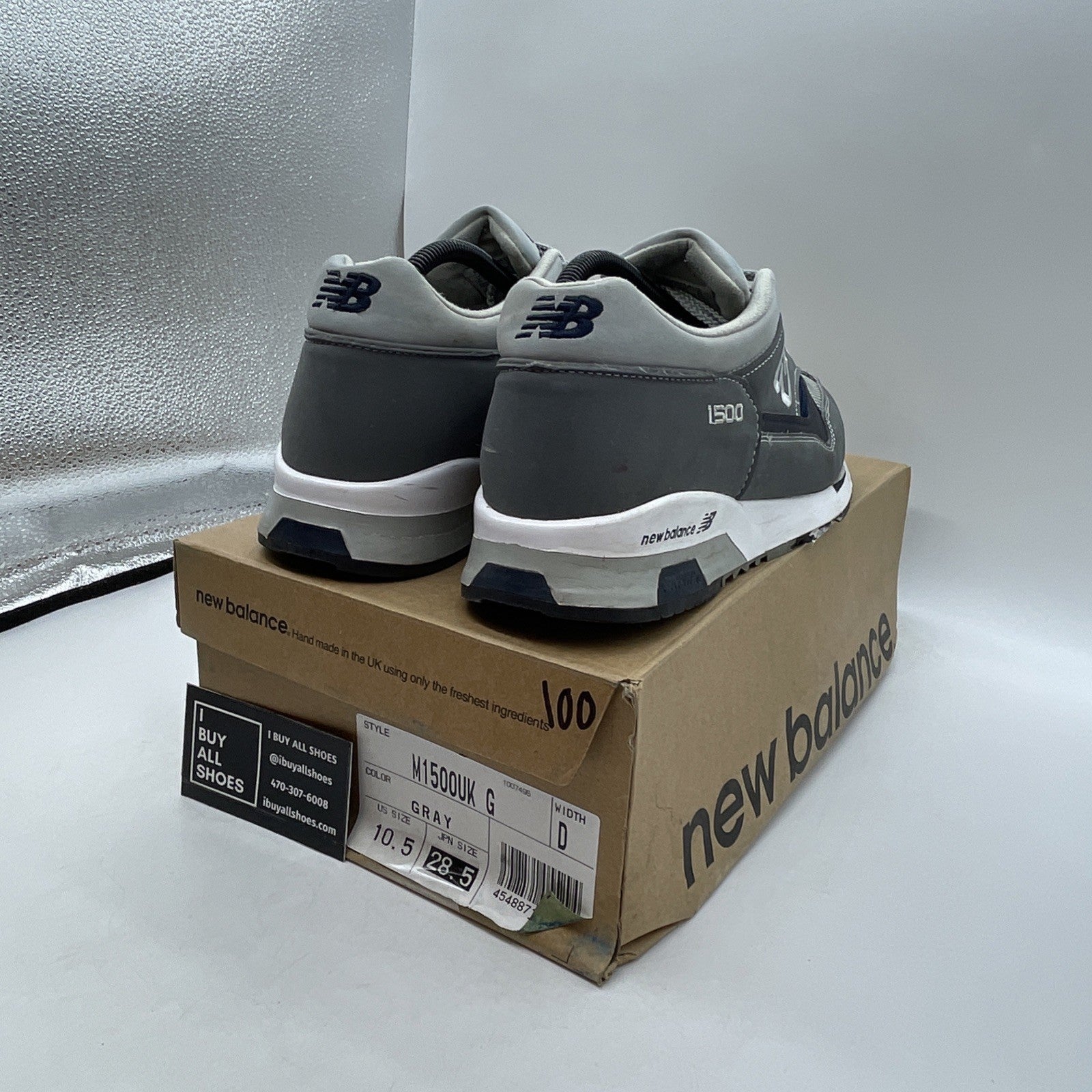 Size 10.5 - New Balance 1500 Made In England Steel Grey (U1500UKG)