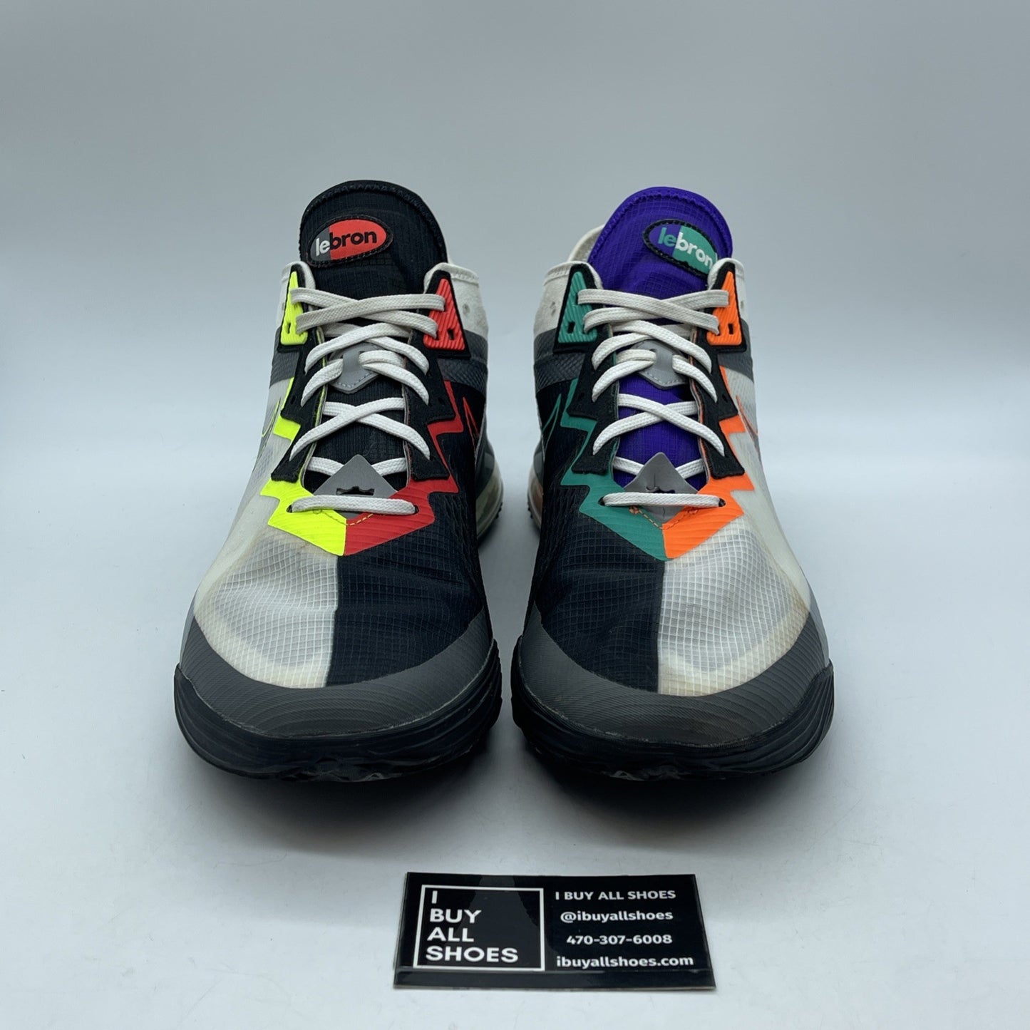 Size 12 - Nike LeBron 18 Low Air Max 95 Greedy White Black Suede (CV7562-100)
