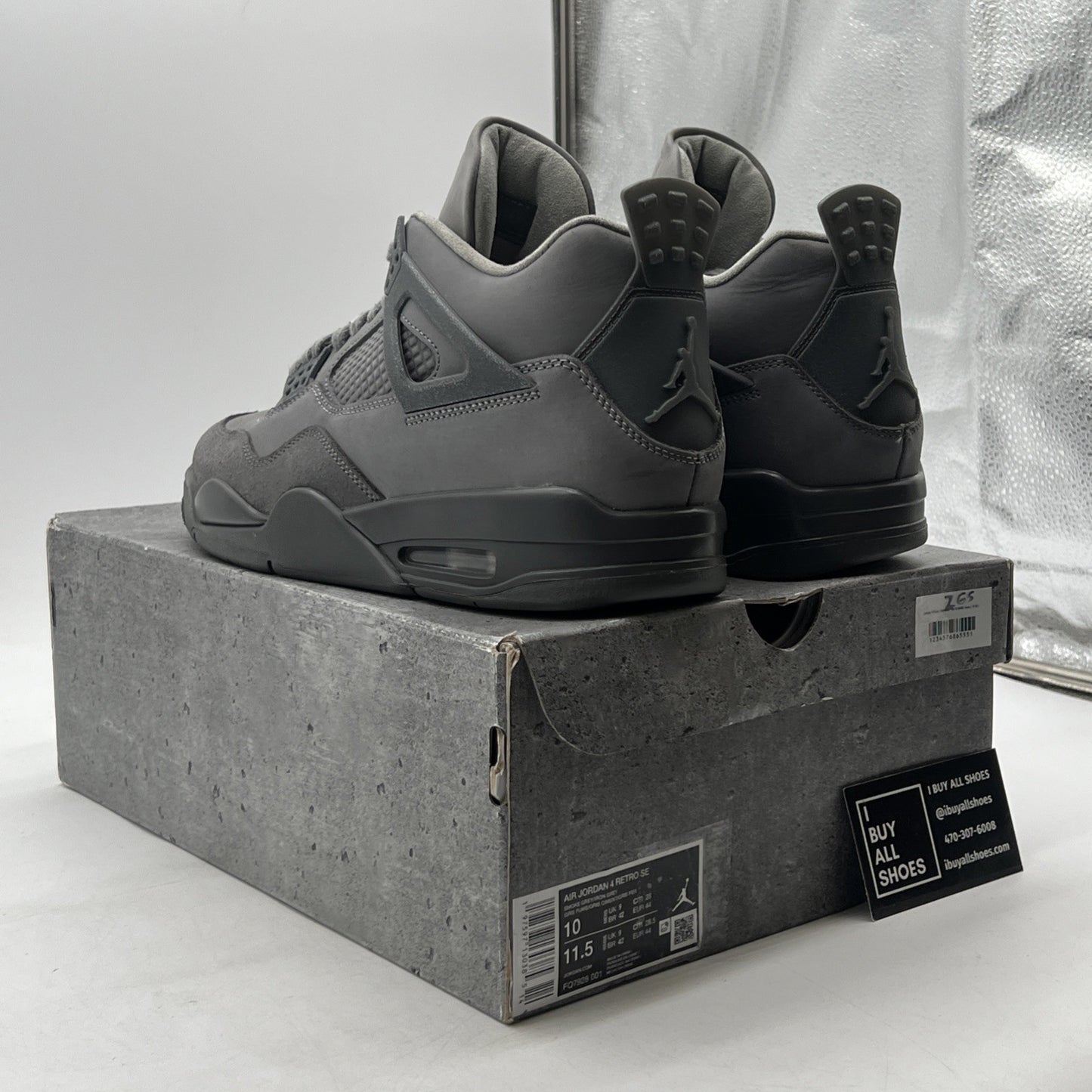 Size 10 - Air Jordan 4 Retro SE Wet Cement (FQ7928-001)