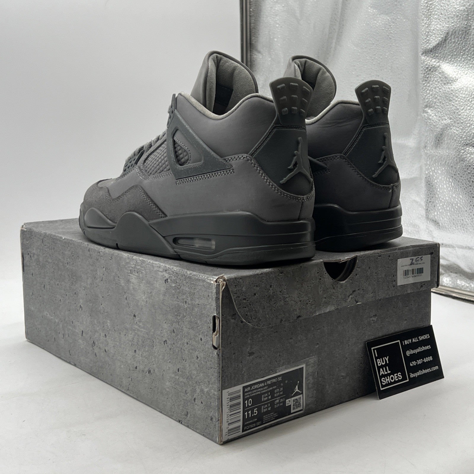 Size 10 - Air Jordan 4 Retro SE Wet Cement (FQ7928-001)