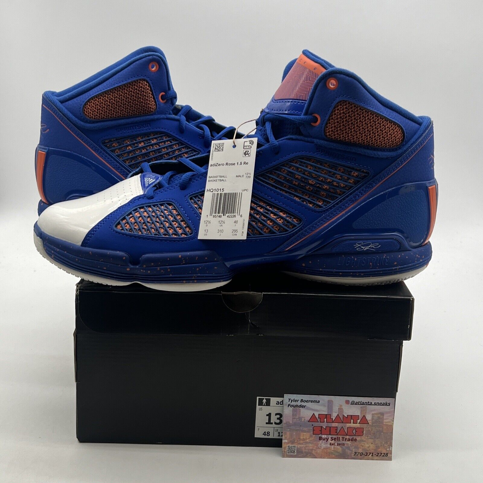 Size 13 - adidas Adizero Rose 1.5 Restomod Knicks (HQ1015)