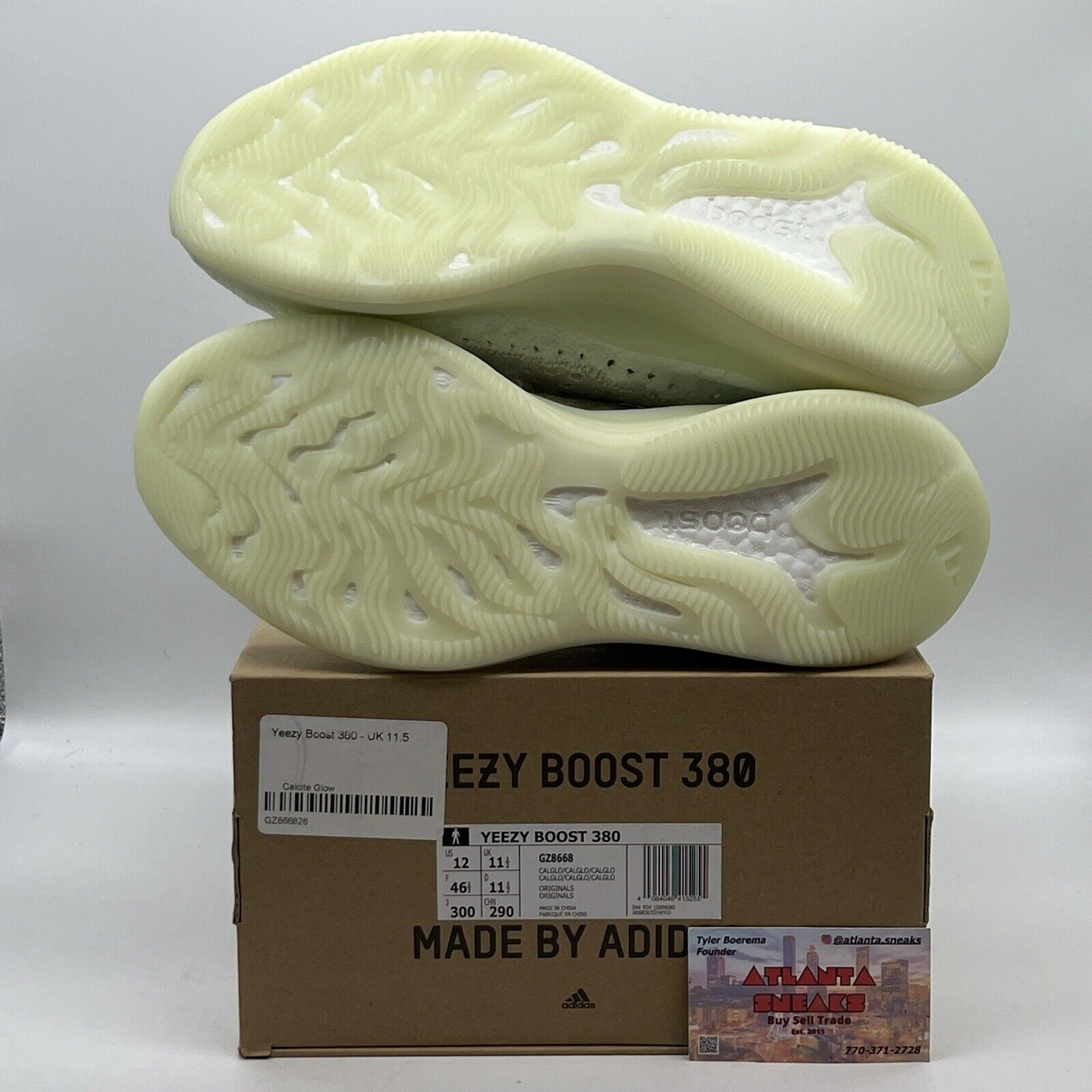 Size 12 - adidas Yeezy Boost 380 Calcite Glow Brand New Og All