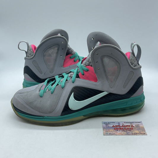 Size 13 - Nike LeBron 9 P.S. Elite South Beach Grey Suede (516958-001)