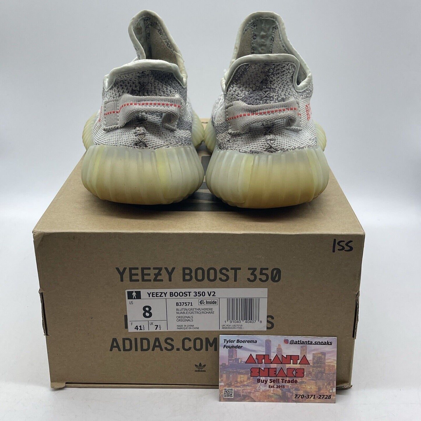 Size 8 - adidas Yeezy Boost 350 V2 Low Blue Tint Red (B37571)