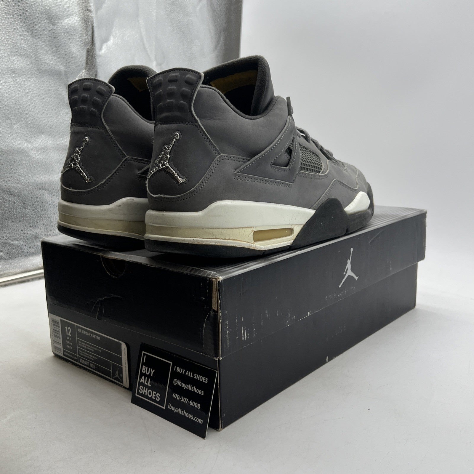 Size 12 - Air Jordan 4 Retro 2004 Cool Grey (308497-001)