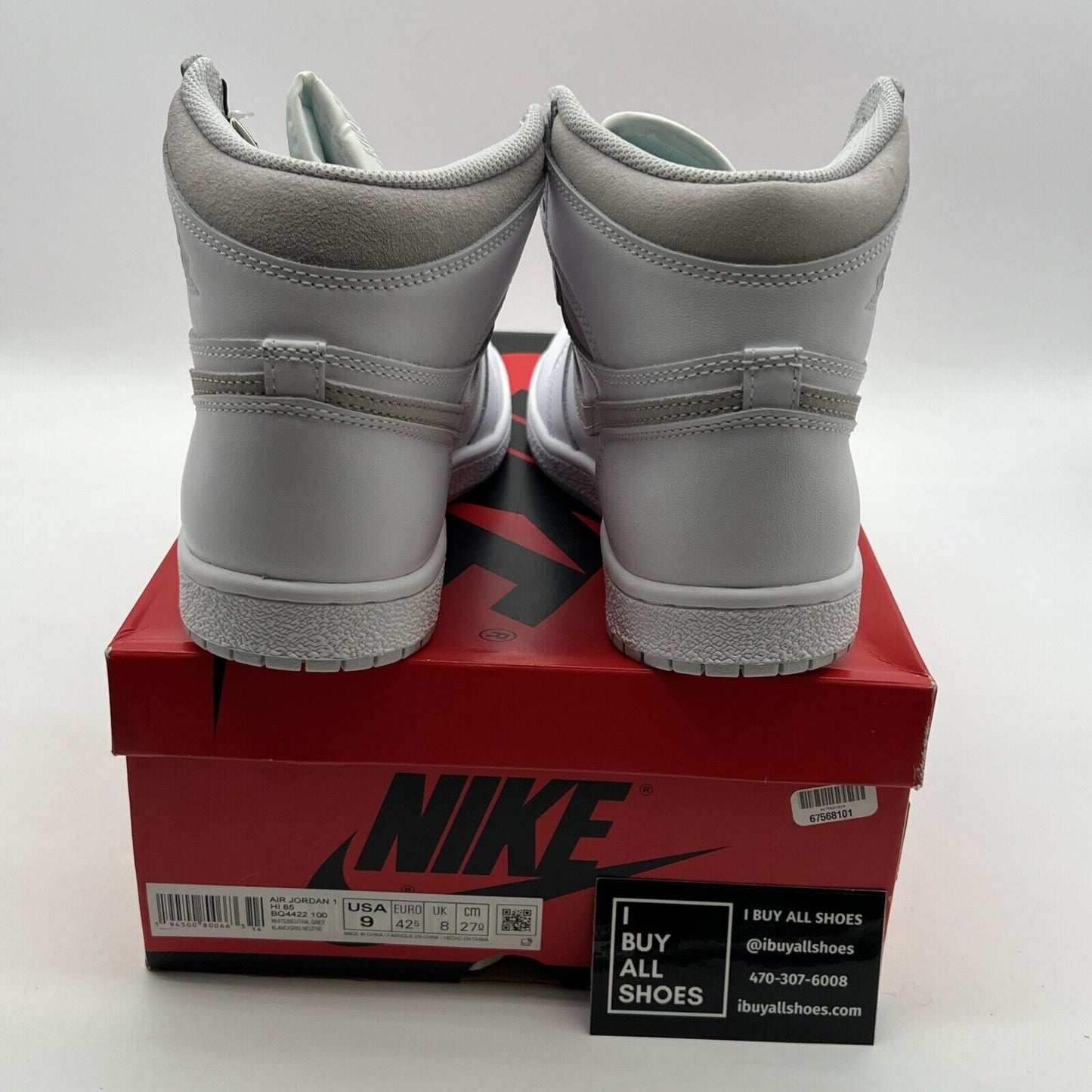 Size 9 - Air Jordan 1 Retro High 85 OG Neutral Gray (BQ4422-100)