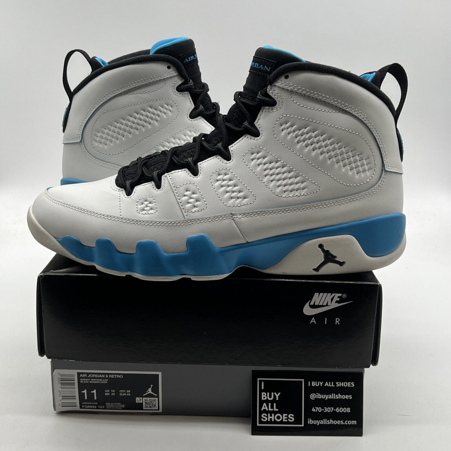 Size 11 - Air Jordan 9 Retro 2024 Powder Blue (FQ8992-101)