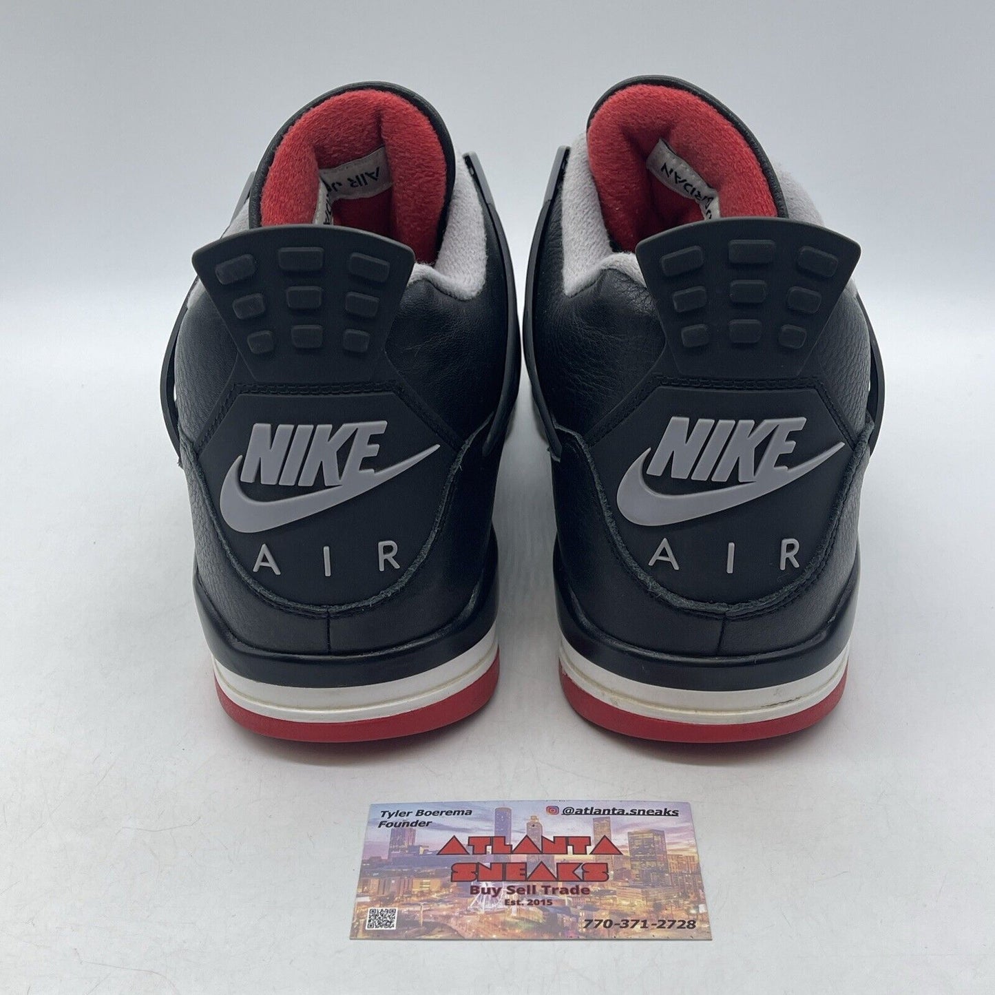 Size 13 - Air Jordan 4 Retro Bred Reimagined Black Red Black Grey (FV5029-006)